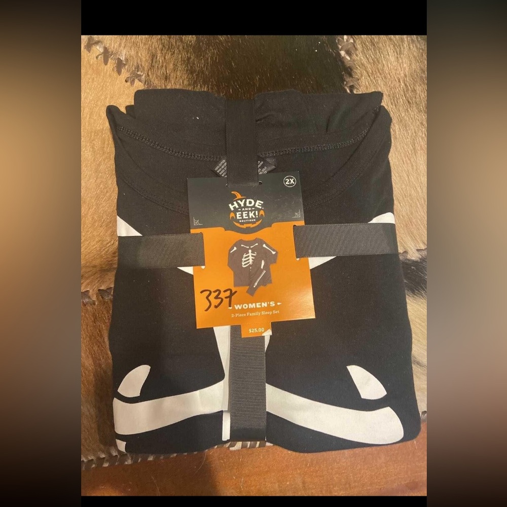 NWT! Hyde & Eek! Women's Skeleton Sleep Set Sz 2x